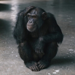 Naklejka premium Monkey