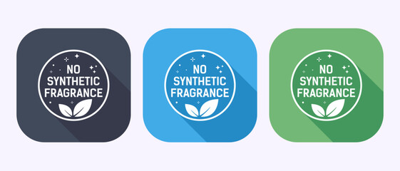 Obraz premium No synthetic fragrance badges collection for natural cosmetic product packaging