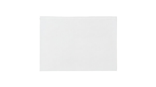 Clean blank white rectangular card isolated, perfect for custom text, graphic design, or minimalist presentation PNG