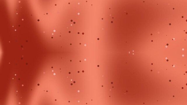 Abstract background of red waves with floating dots