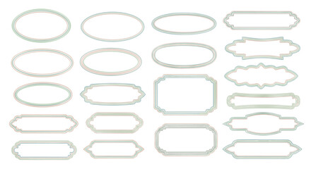 Obraz premium Elegant collection of decorative picture frames in various shapes