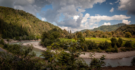 Obraz premium autumn landscape with lake