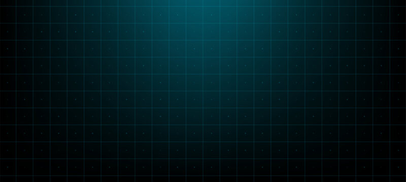 Hud grid background with glowing dot pattern. Digital interface design element. Abstract technological layout for dashboard or sci-fi screen. Dark blue geometric texture vector graphic.