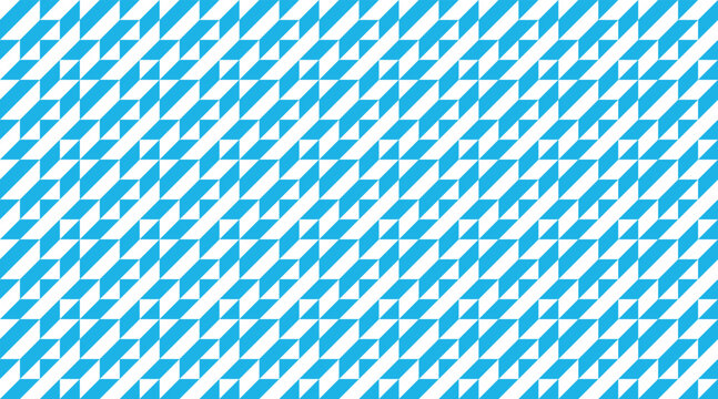 Seamless geometric pattern featuring blue and white triangles and parallelograms in a rhythmic diagonal grid. This clean, tileable design is perfect for modern textile prints and branding.