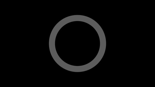 Minimal loading circle animation loop progress indicator buffer symbol rotating ring waiting interface element for mobile app web ui loading process animation with transparent background alpha channel