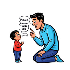 Fototapeta premium Father and sons love