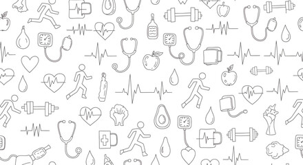 Obraz premium Medical Icons and Healthcare Symbols.