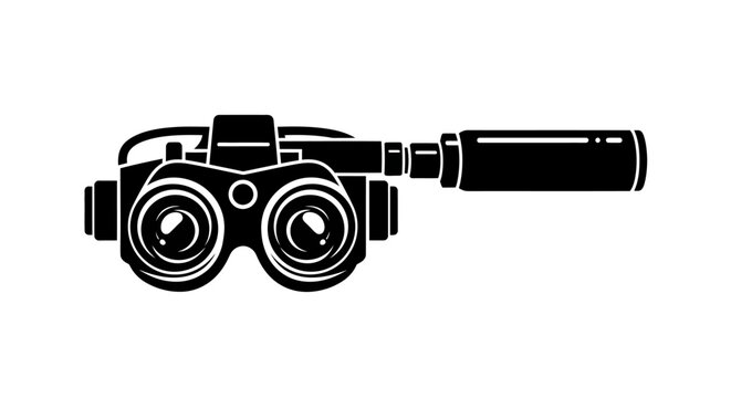 Night Vision Goggles Icon Silhouette, Military Equipment, Surveillance Tool