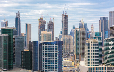 Obraz premium Hong Kong ,Iconic Hong Kong city skyline and Victoria Harbour at daylight.