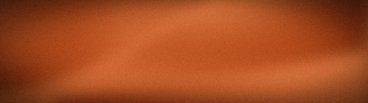 Dark copper grainy gradient background with abstract burnt orange texture for banner