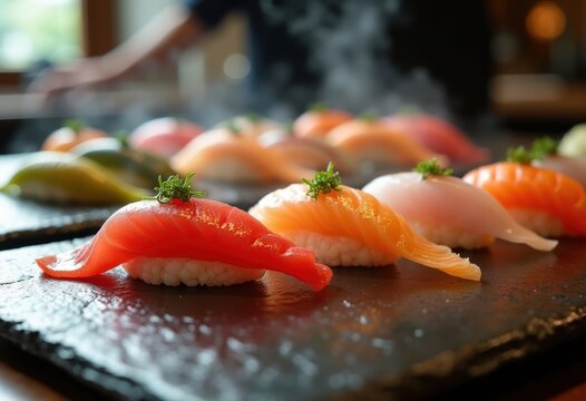 Exquisite Omakase Sushi Artistry at Exclusive Tokyo Restaurant Counter Experience