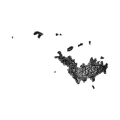 Fototapeta premium Sketch Saint-Barthelemy outline map design