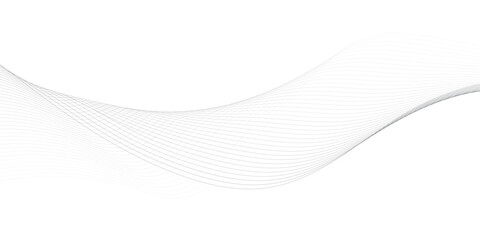 Abstract minimalist vector background with elegant gray flowing halftone wave lines and smooth layered curves on clean transparent surface for modern graphic design and web banner