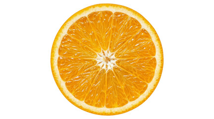 Fototapeta premium A vibrant and juicy slice of orange, showcasing its refreshing texture and bright citrus color, perfect for healthy eating and natural refreshment