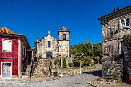 Igreja Matriz church in Ruivaes in the Municipality of Vieira do Minho in Peneda Geres National Park in Portugal