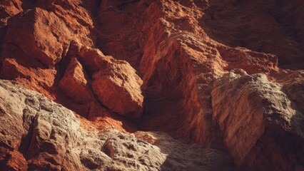 Red rock canyon landscape, close up