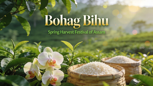 Bohag Bihu celebrates the Assamese New Year and spring harvest with vibrant traditions, music, flowers, and symbols of prosperity and renewal.