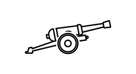 Detailed drawing of a cannon.