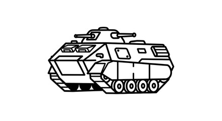 Modern Armored Military Tank Vehicle. © Joko santoso