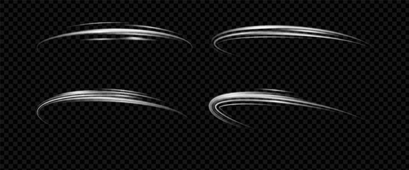 Wind effect with light and glow for spin or swirl. White line with ring and sparkle and light. Wind with effect and bright for magic or cycle, round with motion and flare for power or circular. © RDVector