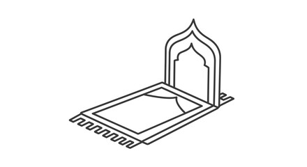 Obraz premium Islamic Tomb Illustration Simple Design Element.