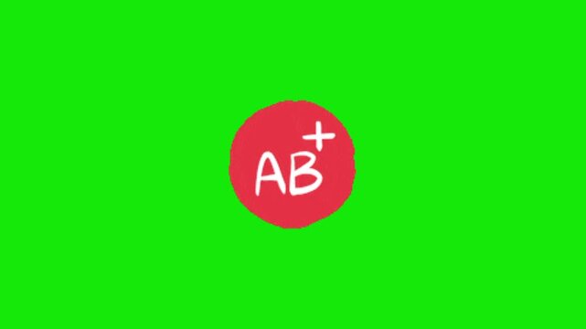 Ab positive animation on green screen