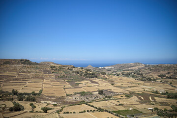 Panoramic Landscape of Gozo&rsquo;s Terraced Fields and Countryside, Malta