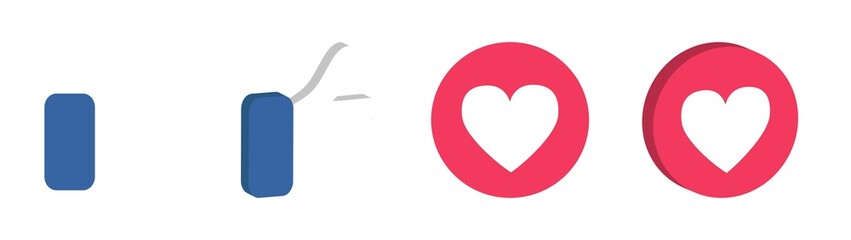 like icon. like button. like set
