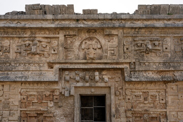 Fototapeta premium Monjas Building East Wing - Chenes Style building - Chichen Itza, Yucatan, Mexico