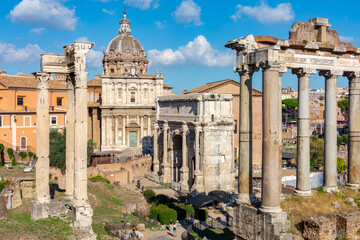 Ruins of Roman Forum in Rome, Italy © Mistervlad
