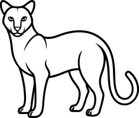 Obraz premium Fossa icon outline vector on white background