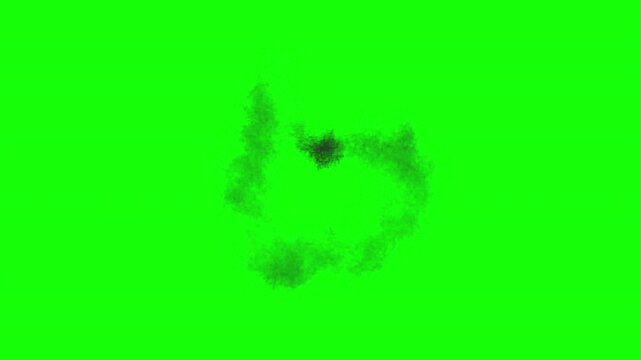Flaming ring - reveal effect - VFX element on green screen, 4K Pro Res, 60fps