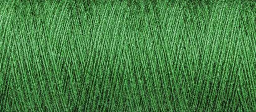 Green Thread Texture with Weave for Innovative Textile Designs