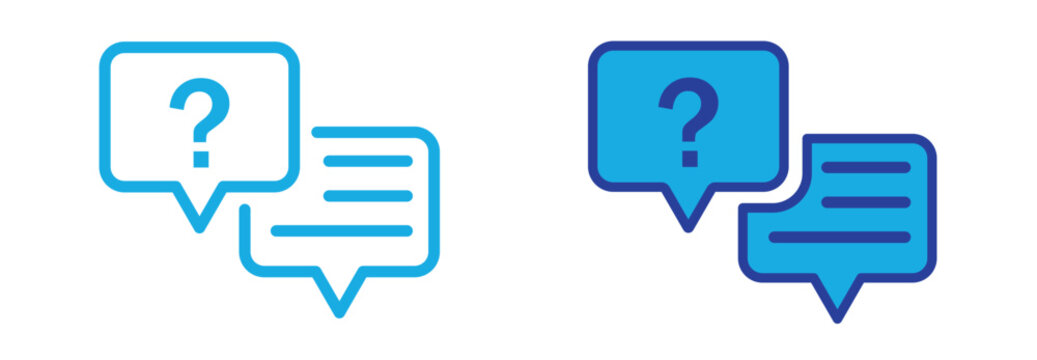  FAQ Symbol, logo illustration. question and answer icon set.