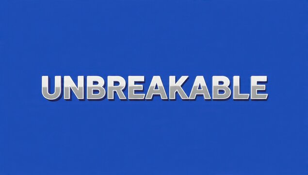 Unbreakable in Bold Text on Blue Background