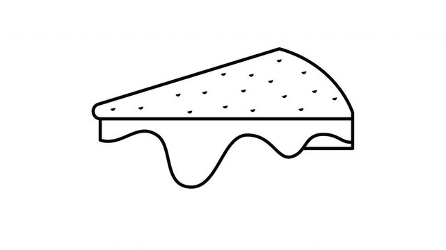 Minimalist sketch of a piece of cake. Great for bakery logos, menu designs, and foodthemed illustrations. Sweet and versatile.