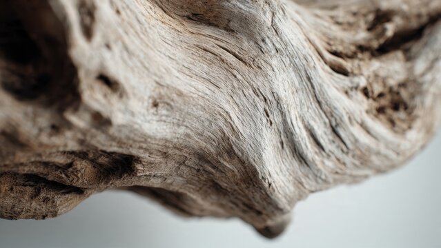 Close-up of textured driftwood