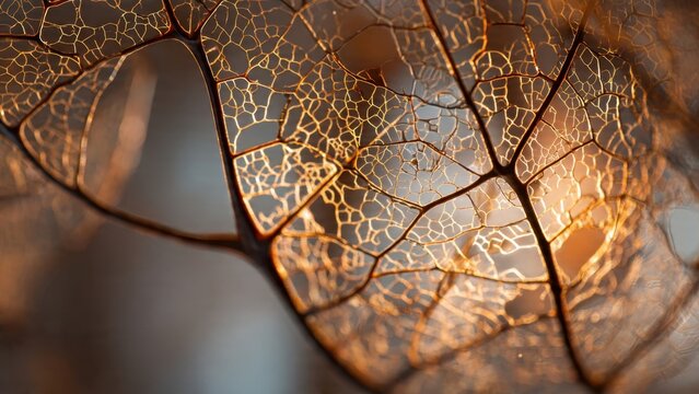 Delicate Leaf Vein Skeleton