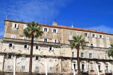 Historic Stone Building With Balcony Facade, Croatia