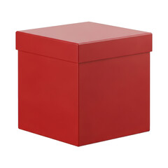 Red gift box with lid
