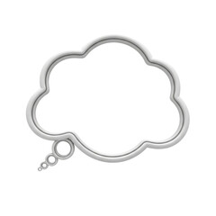 Fototapeta premium Silver Speech Bubble with Circles