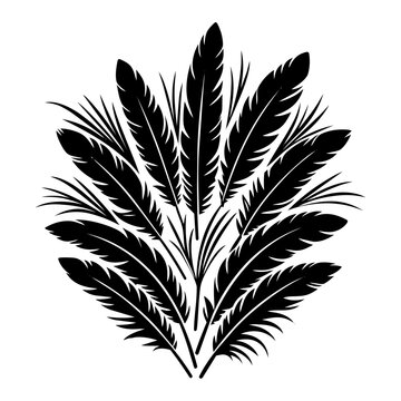 plumas, penacho, &aacute;rbol, vector, hojas, f&aacute;brica, naturaleza, designio, silueta, dechado, floral, ilustraci&oacute;n, sucursal, trigo, arte, flor, decoraciones, c&eacute;sped, verano, bambus, verde, nativo, granito, 