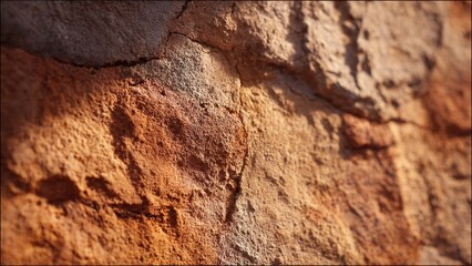 Textured Old Brick Wall Close-up