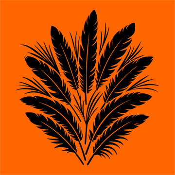 plumas, penacho, &aacute;rbol, vector, hojas, f&aacute;brica, naturaleza, designio, silueta, dechado, floral, ilustraci&oacute;n, sucursal, trigo, arte, flor, decoraciones, c&eacute;sped, verano, bambus, verde, nativo, granito, 