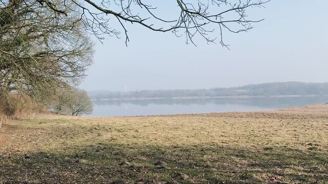 Blick &uuml;ber das Gel&auml;nde der alten Wikingersiedlung Haithabu