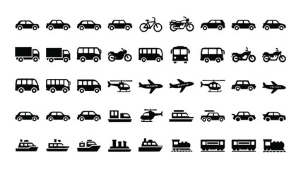A collection of various vehicle silhouettes © SILHUETTECHEMBER
