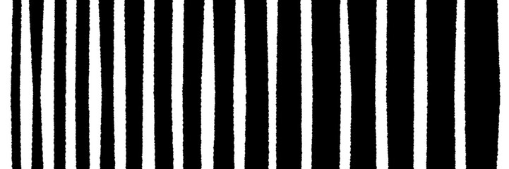 Hand Drawn Black and White Zebra Stripe Pattern for Textile Design © velikiyzayats