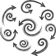 Safari zoo animals line art vector set