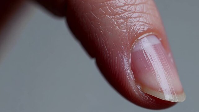 Nail Inspection Detailed. Highresolution View Of Nail Bed And Surrounding Skin Textures. Comprehensive Microscopic Inspection Revealing Detailed Structure Of Nails And Adjacent Skin Areas