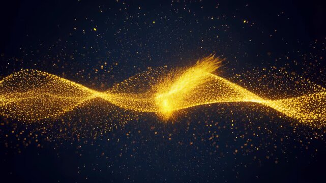 Golden abstract line: A luminous, golden line undulates gracefully against a dark, evocative background, creating a mesmerizing visual.  It's a study in light, form, and ethereal beauty.